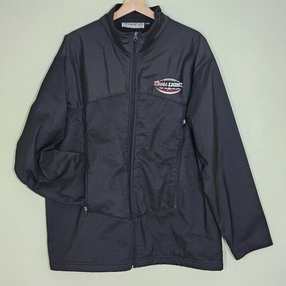 Ironhead Coors Light Silver Bullet Jacket Mens XL Black Fleece Lined Pockes VTG - Picture 3 of 16